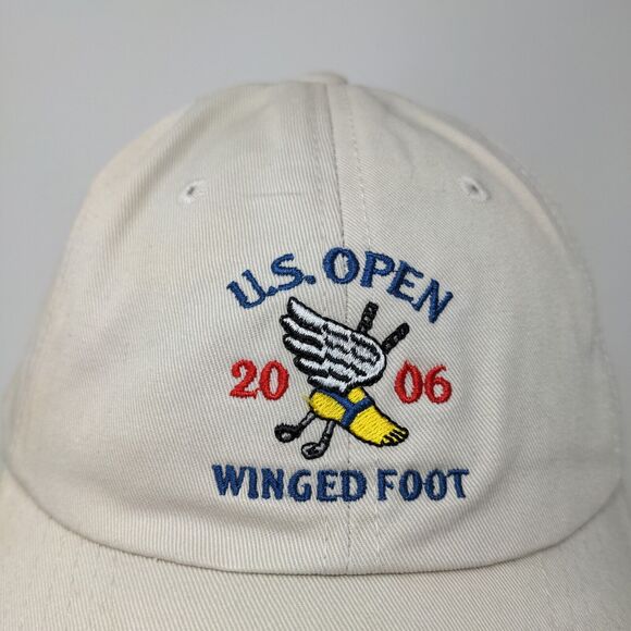 USGA Men's 2006 U.S. Open Winged Foot Slideback Hat Tan Adjustable Embroidered - Picture 4 of 13